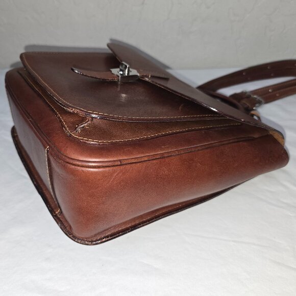 Dooney & Bourke Smooth Italian Brown Vachetta Leather Backpack MADE IN ITALY - Picture 11 of 16